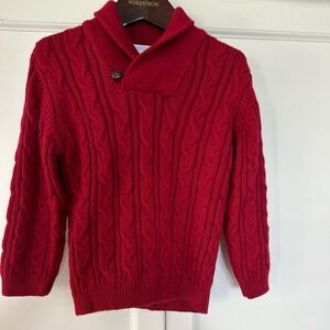 NWOT Janie and Jack Shawl collar cable knit sweater